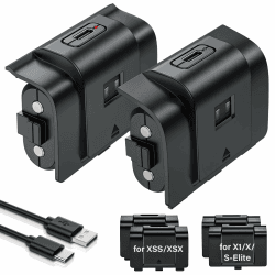 ZRZLMVP Xbox-Controller-Akku-für-Xbox-One/One S/One X/One Elite/Xbox Series X|S Controller, 2 x 4800mWh Xbox Akku Pack Zubehör- Wiederaufladbar, 2.5 Std Schnelllade, 4 Abdeckungen, 2er-Pack Angebot bei HelloDeals