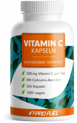 Vitamin C Kapseln 365x mit 500 mg Vitamin C gepuffert - hochwertiges Calcium-Ascorbat - zur täglichen Einnahme - laborgeprüft mit Zertifikat - 100% vegan - Jahresvorrat 1x 365 Kapseln Angebot bei HelloDeals