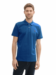 Tom Tailor Herren Piqué Poloshirt aus Baumwolle L 11132 - Advanced Blue Angebot bei HelloDeals