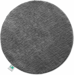 Floordirekt Badematte Sky - Badezimmerteppich - Weicher, dichter Hochflor - Rutschhemmend & Schnell trocknend - Geeignet für Fußbodenheizung - Eckig & Rund (Rund - Ø 95 cm, Dunkelgrau) 95 cm (Rund) Dunkelgrau Angebot bei HelloDeals