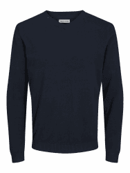JACK & JONES Male Strickpullover Einfarbig Strickpullover M Navy Blazer Angebot bei HelloDeals