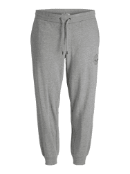 JACK & JONES Male Jogginghose Regular Fit Jogginghose XXL Light Grey Melange Angebot bei HelloDeals