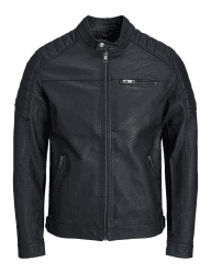 JACK & JONES Male Kunstwildlederjacke Kunstwildlederjacke XL Schwarz-2 Angebot bei HelloDeals
