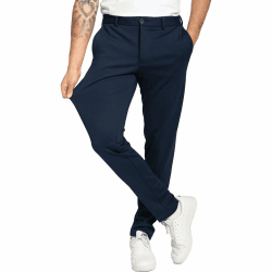 Performance Pants Herren - Stilvolle Slim Fit Herren Hosen Stretch - Hosen Herren Stretch - Angenehme Praktische Männer Hosen für Business & Freizeit - Bequeme Stoffhose Herren 36W / 30L Marineblau Angebot bei HelloDeals