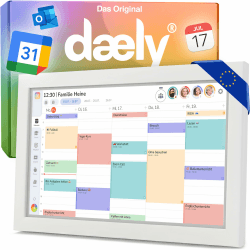 Daely® Calendar - Digitaler Kalender 15.6" - Digitaler Wandkalender Touchscreen inkl. Standfuß - Familienplaner - Digital Kalender Wand - Elektronischer Wandkalender Angebot bei HelloDeals
