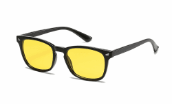 Nachtsichtbrille für Herren Damen - Nachtfahrbrille für Autofahrer Autofahren Nacht gelbe Brille Schwarz Angebot bei HelloDeals