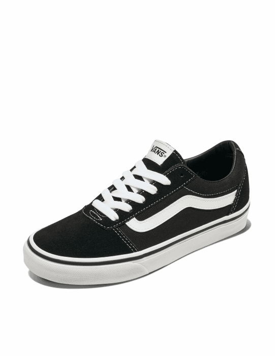 Vans Women's WardSneaker 41 EU Suede Canvas Black White Angebot bei HelloDeals