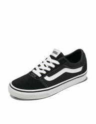 Vans Women's WardSneaker 41 EU Suede Canvas Black White Angebot bei HelloDeals