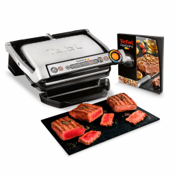 Tefal OptiGrill+ Kontaktgrill, 6 Programme, Garstufenanzeige, abnehmbare Platten, manueller Modus, optimal Grillergebnisse dank Messung der Dicke, Elektrogrill, Edelstahl, GC712D12 Angebot bei HelloDeals