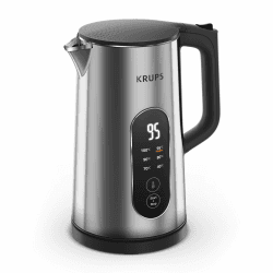 Krups Selection Wasserkocher, 1,7 Liter Fassungsvermögen für bis zu 6 Tassen, 6 Temperaturen, Real-Time Display, Warmhaltefunktion, kühle Außenseite, Auto-Abschaltung, Edelstahl, BW871DF0 Angebot bei HelloDeals