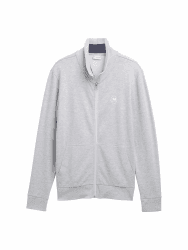 Tom Tailor Herren Sweatjacke mit Stehkragen S 15398 - Light Stone Grey Melange Angebot bei HelloDeals