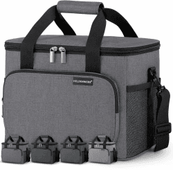 HELDENWERK® Kühltasche groß faltbar – 12h Kühlleistung – Thermotasche auslaufsicher & wasserdicht – Kühlbox, Picknicktasche, Lunchtasche, Isoliertasche mit 6 Fächern & verstärktem Boden Dunkelgrau 20L Angebot bei HelloDeals