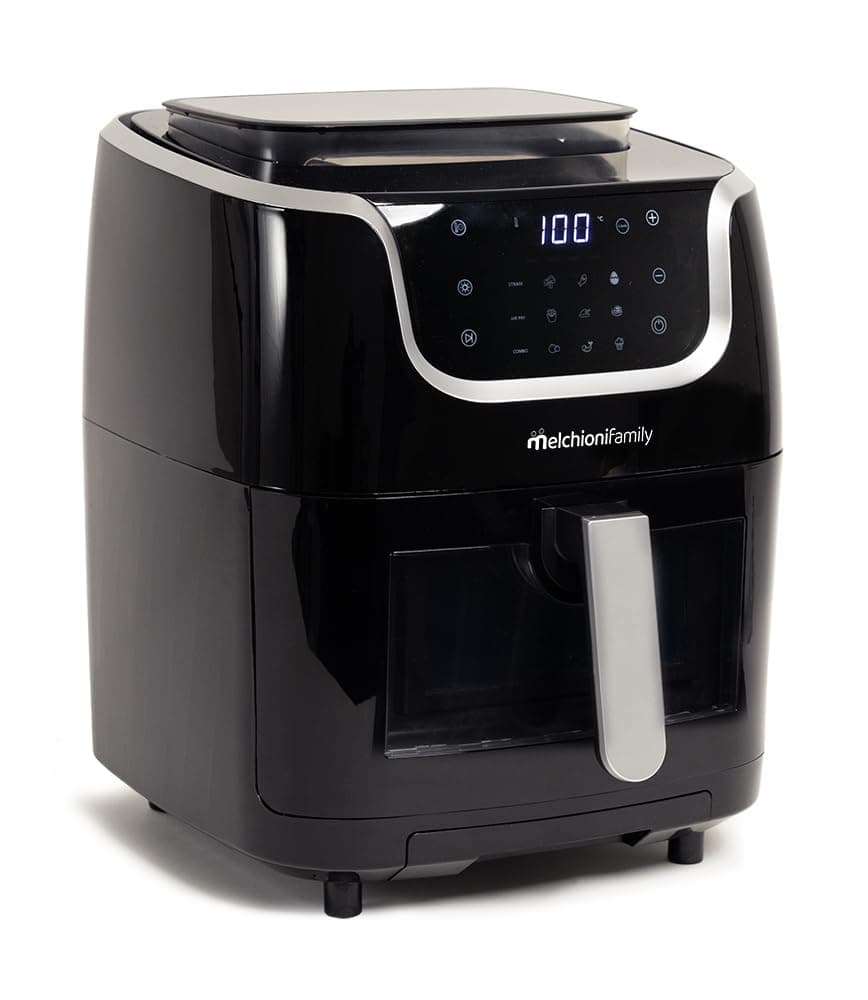 Heißluftfritteuse Melchioni Gioia 3in1 mit Dampf- und Kombifunktion, 6,5L Fassungsvermögen, 1,3L Wassertank, Touch-Display, 30 voreingestellte Programme, Timer, Temperaturregelung, 1700W Angebot bei HelloDeals