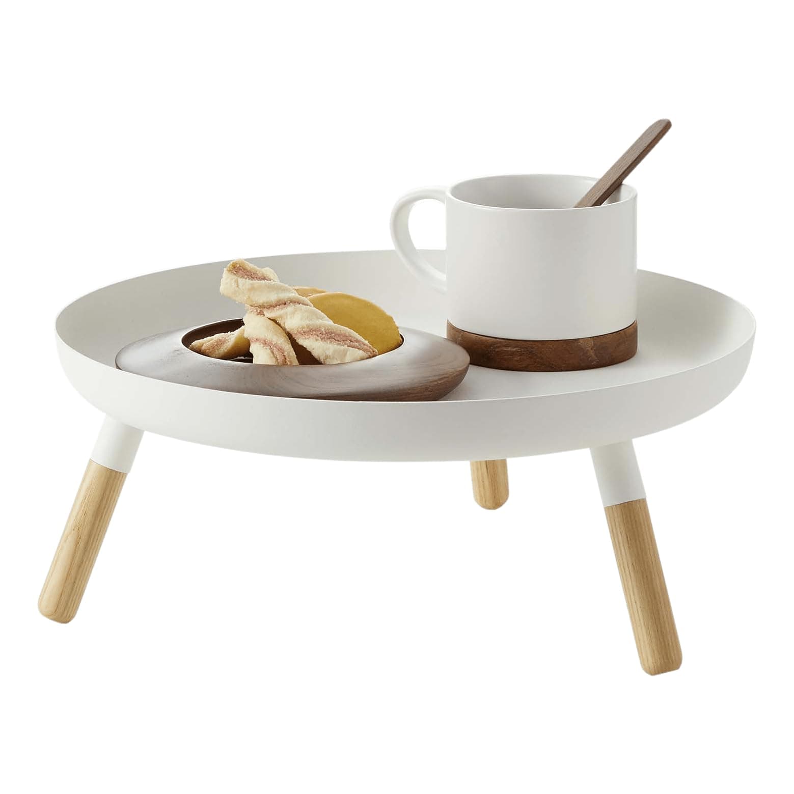 YAMAZAKI Plain Tabletttisch, Weiß, One Size Angebot bei HelloDeals