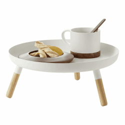 YAMAZAKI Plain Tabletttisch, Weiß, One Size Angebot bei HelloDeals