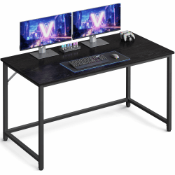 VASAGLE Tisch, Computertisch, Bürotisch, 120 x 60 x 76 cm, für Arbeitszimmer, Schlafzimmer, Wohnzimmer, ebenholzschwarz-tintenschwarz LWD039B56V1 120 x 60 cm Ebenholzschwarz + Tintenschwarz Angebot bei HelloDeals