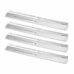Universal Flammenverteiler für Gasgrill, 29,8 cm bis 53,3 cm Einstellbar Brennerabdeckung für die meisten Gasgrill, Landmann, Enders, Taino, Barbecook, Proficook, Edelstahl Heizplatte Ersatzteile Edelstahl-4PACK Angebot bei HelloDeals