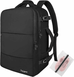 Taygeer Ryanair Handgepäck 40x30x20, Rucksack Handgepäck Flugzeug 24L Leicht, Rucksack 40x30x20 mit 15.6 Zoll Laptopfach, Klein Reiserucksack für Weekender, Kurze Tirp, Schwarz Schwarz Ryanair 40x30x20cm Angebot bei HelloDeals