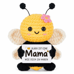 Gleevara Muttertagsgeschenk, Geschenke für Mama - Handgehäkelte Bienenfigur mit Energiekarte, Mama Geschenk zum Geburtstag Muttertag Weihnachten, Beste Mütter Geschenk von Tochter Sohn Bienen – Mama Angebot bei HelloDeals