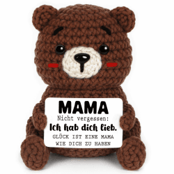 CheriGift Muttertagsgeschenke für Mama, Positive Handgehäkelter Bär Figuren, Mama Geschenk zum Geburtstag Muttertag Weihnachten 2.36x1.97x3.74 inches Angebot bei HelloDeals