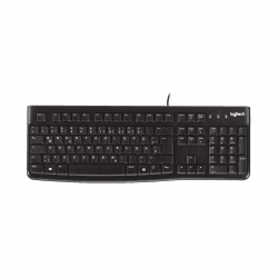 Logitech K120 Kabelgebundene Tastatur für Windows, USB Plug & Play, Volle Größe, Spritzwassergeschützt, Gekrümmte Leertaste, Kompatibel mit PC, Laptop, Deutsches QWERTZ-Layout - Schwarz Angebot bei HelloDeals