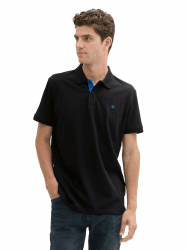 TOM TAILOR Herren Basic Piqué Poloshirt L 29999 - Black Angebot bei HelloDeals