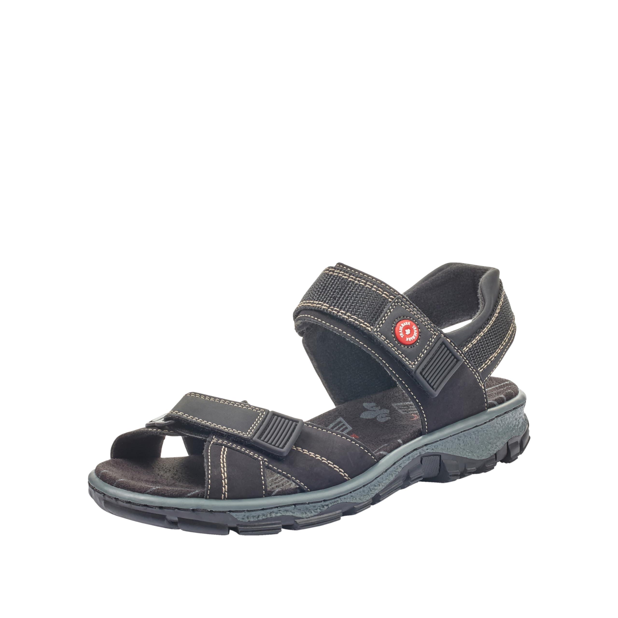 Rieker Damen Klassische Sandalen 68851, Frauen Sandalen 38 EU Schwarz Angebot bei HelloDeals