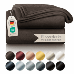 Blumtal Kuscheldecke flauschig - Oeko-TEX zertifizierte Fleecedecke 150x200 cm - Wohndecke 150x200 cm - Decke Couch Wohn- & Kuscheldecke - Wohndecke Kuscheldecke Dunkelbraun 150 x 200 cm Dunkelbraun Angebot bei HelloDeals