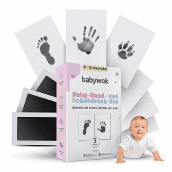 Baby Fußabdruck & Handabdruck Set – Stempelkissen Neugeborene | Abdruckset Baby | Pfotenabdruck Set Hund & Katze | Babygeschenke zur Geburt Mädchen Junge (0-6 Monate) Angebot bei HelloDeals