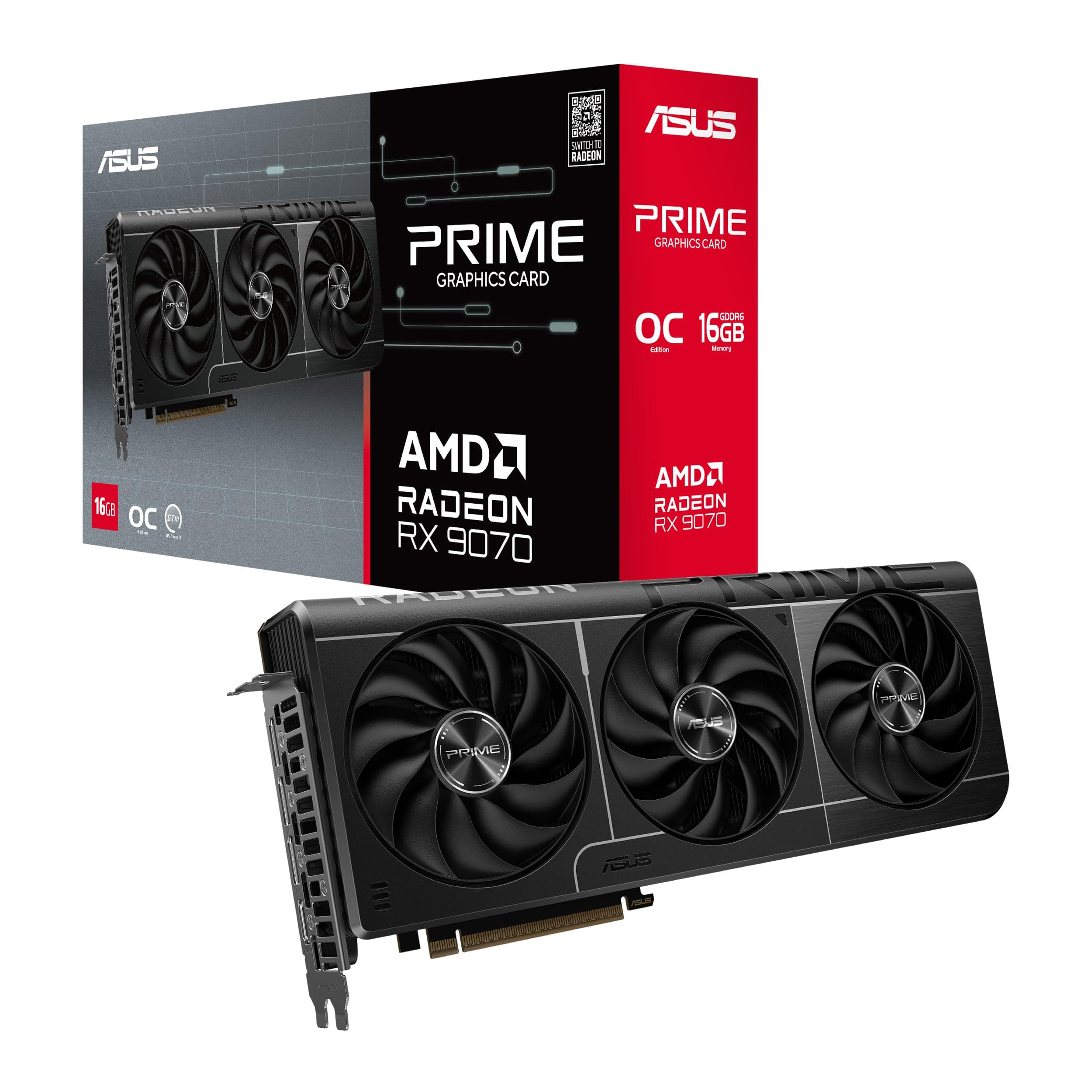 ASUS Prime Radeon RX 9070 OC Edition 16GB GDDR6 Gaming Grafikkarte (AMD Radeon Radeon RX9070, PCIe 5.0, 1x HDMI 2.1b, 3X DisplayPort 2.1a, 2.5-Slot-Design, PRIME-RX9070-O16G) OC Edition Prime RX9070 Angebot bei HelloDeals