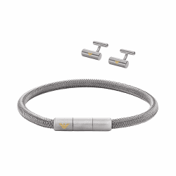 Emporio Armani Herrenset Armband Manschettenknöpfe Edelstahl, EGS3044SET Angebot bei HelloDeals