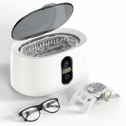 Ultraschallreinigungsgerät Ultraschallreiniger Ultraschallgerät KECOOLKE Sonic Cleaner mit digitalem Timer für Brillen, Ringe, Münzen, Fingerringe, Geld cremeweiß Angebot bei HelloDeals