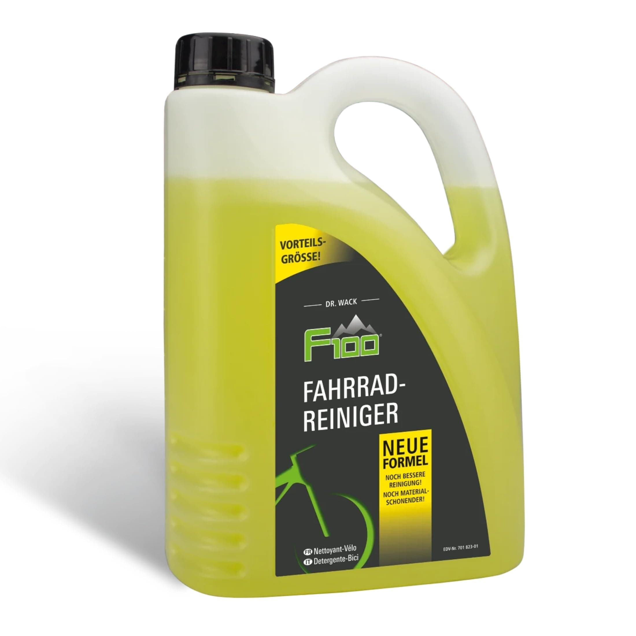 DR. WACK - F100 Fahrradreiniger 2 Liter - Reinigungsmittel für das gesamte Fahrrad - Effektives Fahrradpflegemittel - Reinigungsspray säurefrei & materialschonend - Hochwertige Fahrradpflege Angebot bei HelloDeals