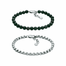 Fossil Herren Silberfarbenes Edelstahlarmband, JF04940SET Angebot bei HelloDeals