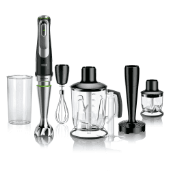 Braun MultiQuick 9 - Stabmixer mit SplashControl-Technologie, Präzise Geschwindigkeitsregelung, Active PowerDrive, Standmixer, Zerkleinerer, 600 ml Becher, 1200W, Schwarz (MQ9147X) Stabmixer Single Angebot bei HelloDeals