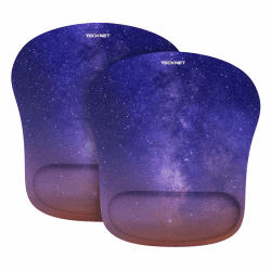 TECKNET Mauspad mit Gelkissen, Memory Foam Mousepad Ergonomisches Wasserdicht Komfort Mausmatte mit Handgelenkpolster Handauflage für Alle Maus Offfice Heim Computer Laptop, 2 Pack 2 Pack-Starry sky Angebot bei HelloDeals