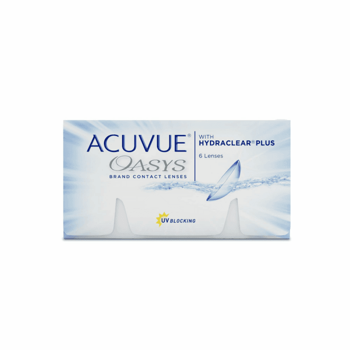 ACUVUE OASYS 2-Wochen-Kontaktlinsen für Tag und Nacht mit -2.50 dpt und BC 8.4 – UV Schutz, Austrocknungsschutz und extrem Komfortables Tragegefühl – 6 Linsen -2.5 Dioptrien 8.4 Millimeter 14 Millimeter 6 Angebot bei HelloDeals