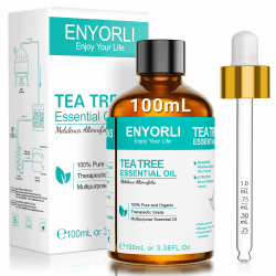Teebaumöl 100ml 100% Naturrein Tea Tree Oil Reines und Ätherisches Aromatherapieöl Vegan Teebaum Ätherisches Öl für Diffuser,Shampoo, Gesicht,Haut, Nagel Angebot bei HelloDeals