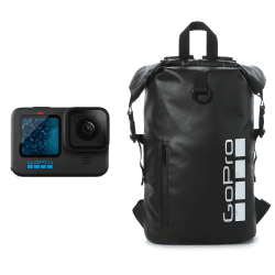 GoPro Hero 11 Black + Swag Rucksack - wasserdichte Actionkamera mit 5,3K60 Ultra HD-Video, 27MP Fotos, 1/1.9" Bildsensor, Live Streaming, Webcam, Stabilisierung… (Generalüberholt) H11 Black SWAG Single Angebot bei HelloDeals