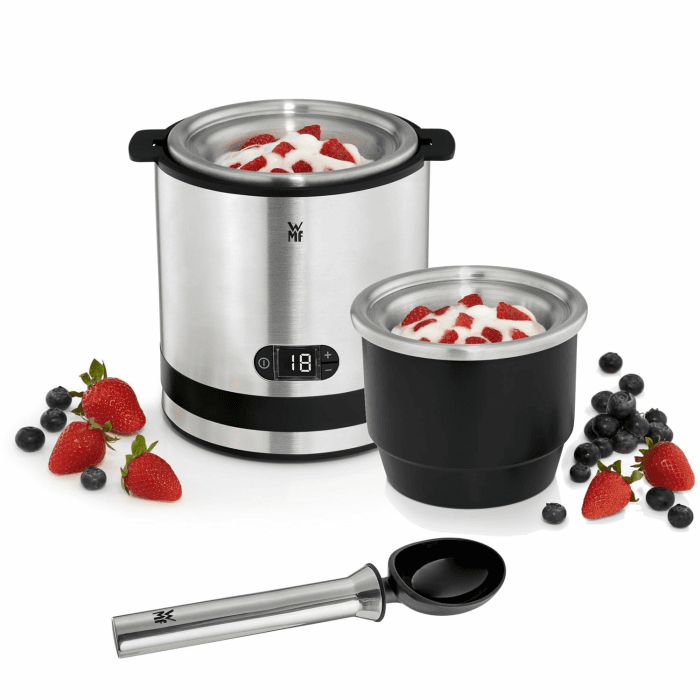 WMF Küchenminis 3in1 Eismaschine, für Frozen Joghurt, Sorbet und Eiscreme, Gefrierbehälter 300 ml, Eisportionierer, 30-Minuten-Time, spülmaschinengeeignete Teile, Ice Cream Maker Angebot bei HelloDeals