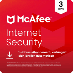 McAfee Internet Security (3 Geräte) 2026 |Echtzeitschutz für PCs vor neuen und dynamischen Bedrohungen | 1-Jahres-Abonnement mit automatischer Verlängerung | Download Digital Download 12 Monate 3 Geräte Angebot bei HelloDeals