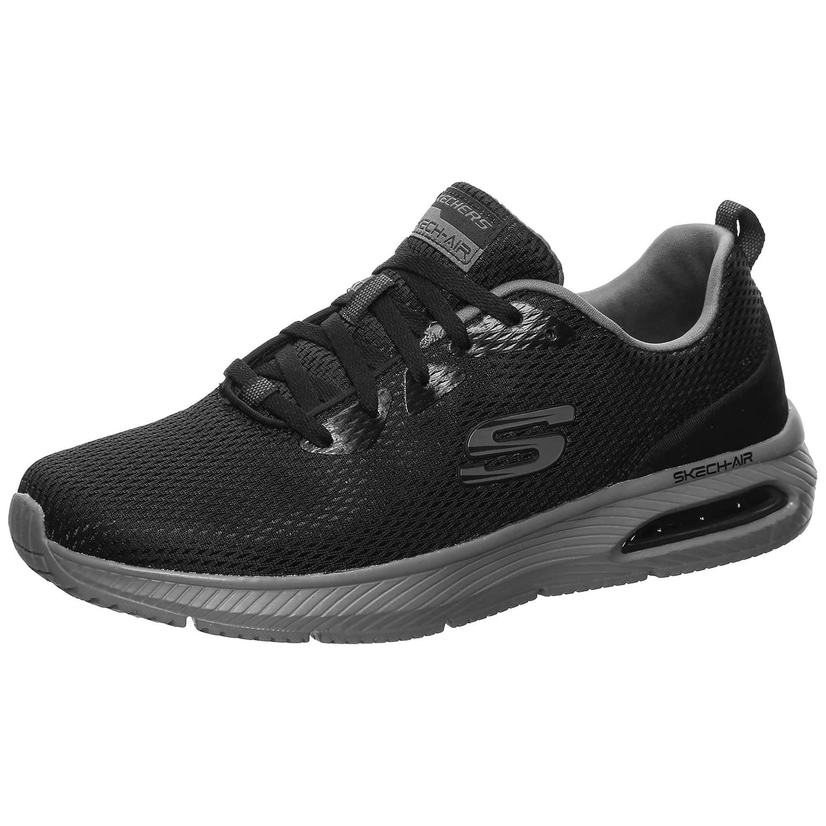 Skechers Herren Dyna-air-pellandKlassische und professionelle Schuhe 43 EU Black Mesh Charcoal Trim Angebot bei HelloDeals
