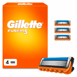 Gillette Fusion5 Rasierklingen, 4 Original Ersatzklingen für Herren mit Größerem Gleitstreifen für Ein Sanftes Gleiten und 5 Klingen für Eine Unglaublich Gründliche und Komfortable Rasur 4 Klingen Angebot bei HelloDeals