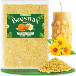 NORVENCE Bienenwachs Bio für Kosmetik, Gelbes Bienenwachs Pastillen 100g, Kerzenwachs für die Kerzenherstellung, Reines und natürliches Bienenwachs für Hautpflege, Lippenbalsam, Polieren und Lotion 100g Gelb Bienenwachs Angebot bei HelloDeals
