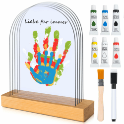 TOGOU2S Handabdruck Set Familie mit Platz für 5, Baby Handabdruck und Fußabdruck set, Fingerfarben Kinder Ungiftig, Muttertagsgeschenk Vatertagsgeschenk, Dekoration für Baby & Kleinkinderzimmer 5 pcs Angebot bei HelloDeals