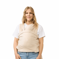 Koala Babycare Babytragetuch - Einfach anzuziehen - Elastisches Tragetuch bis zu 15 kg - Verstellbar und Unisex Beige Angebot bei HelloDeals
