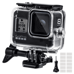 REDTRON wasserdichte Gehäuse für GoPro Hero 8, 60M Wasserresistente Tauchen Schutzhülle Gehäuse mit Schnellmontage Klammer & 12 Anti-Fog-Einsätze Zubehör für Gopro Hero 8 Black Action Camera(2019) Case for Gopro 8 Angebot bei HelloDeals