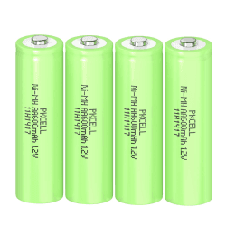 Batterien AA Wiederaufladbar Akku NIMH 1,2V 600mAh für Solarlampen,Spielzeug,4 Stück,PKCELL Angebot bei HelloDeals
