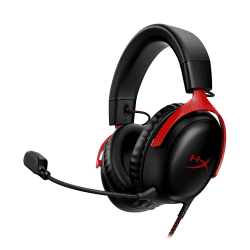 HyperX Cloud III Gaming-Headset Kabelgebunden – 53-mm-Treiber, Memory Foam, DTS, Noise-Cancelling Mikrofon, USB-C/USB-A/3,5mm, für PC, PS5, PS4, Xbox, Switch, Mac – Schwarz/Rot Cloud III 2023 Edition Schwarz/Rot Angebot bei HelloDeals