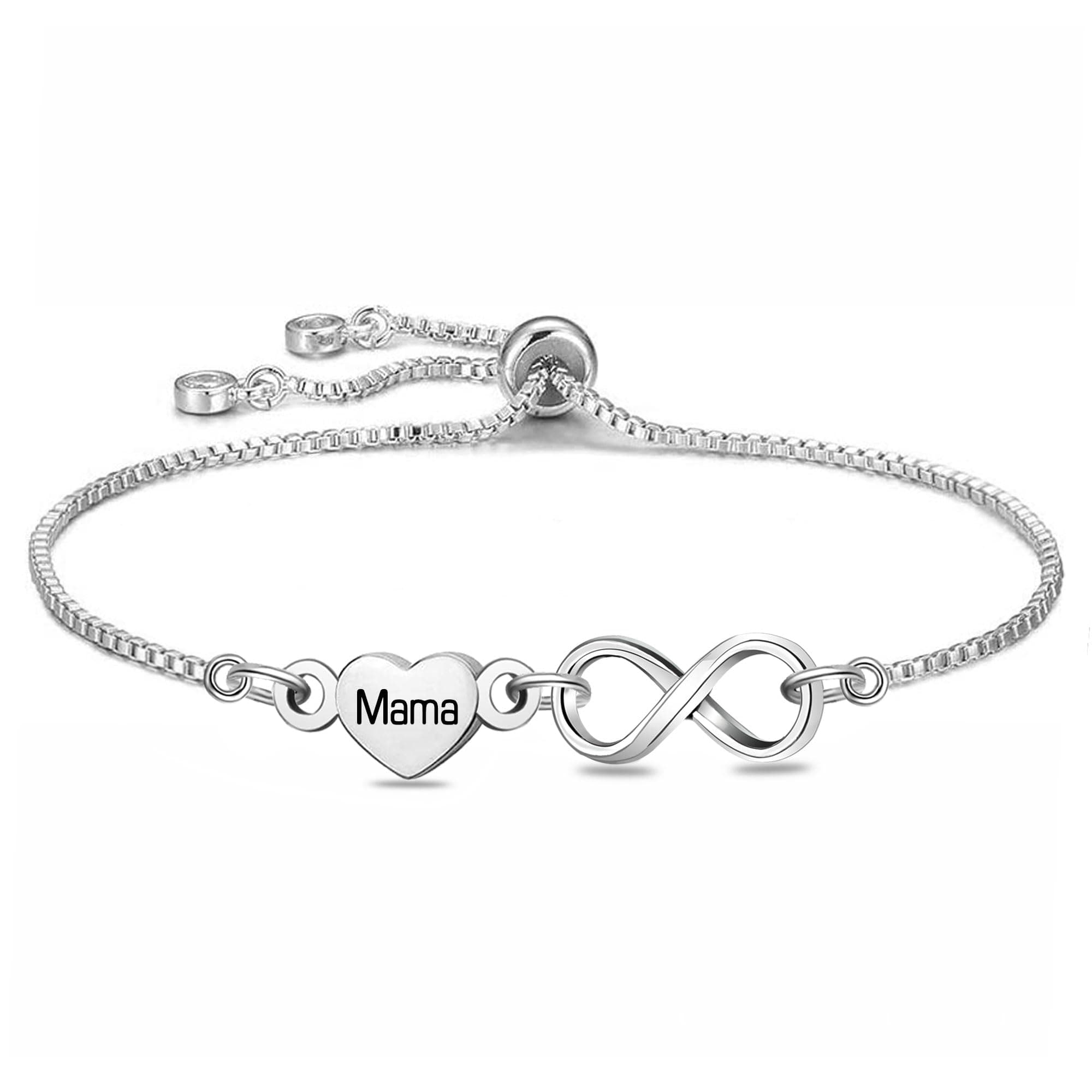 Unendlichkeit Liebe Armband für Frauen Mädchen Geburtstag Geschenke für Familienmitglied Freund Silber Tennisarmband für ihren Weihnachten Muttertag Valentinstag Schmuck Mama Angebot bei HelloDeals